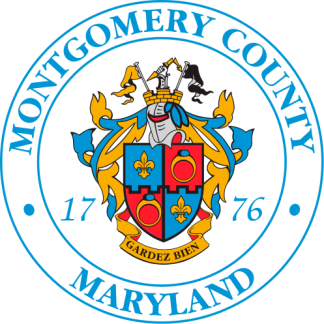 Logo of Montgomery County, Maryland, featuring a coat of arms and the words "gardez bien"