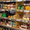 Photo of shelves in the food pantry