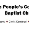 Logo of The People's Community Baptist Church, which includes the words "Bible Based, Christ Centered, Kingdom Focused"