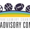 Logo of the Montgomery County Sports Advisory Committee, depicting six types of balls used in sports